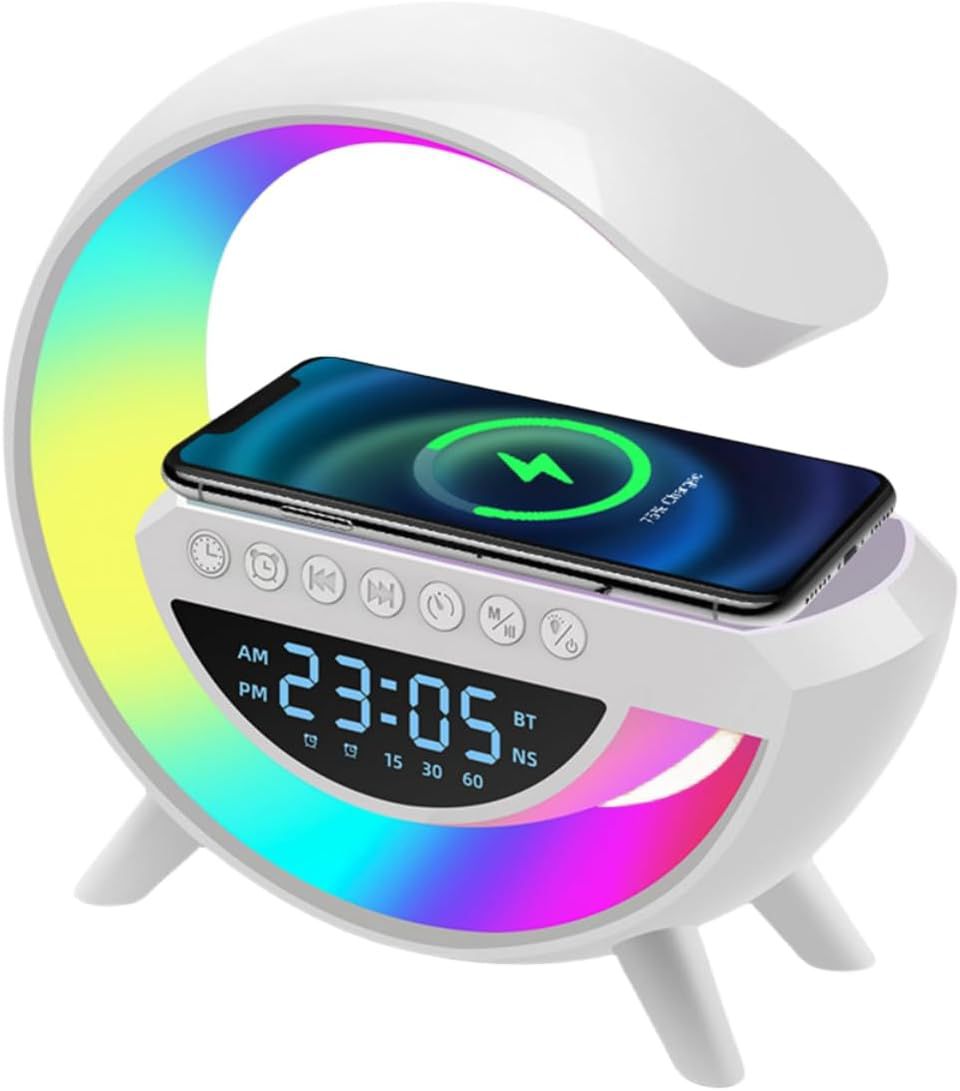 BT3401 G-Shaped Bluetooth Speaker with Clock & RGB Lights